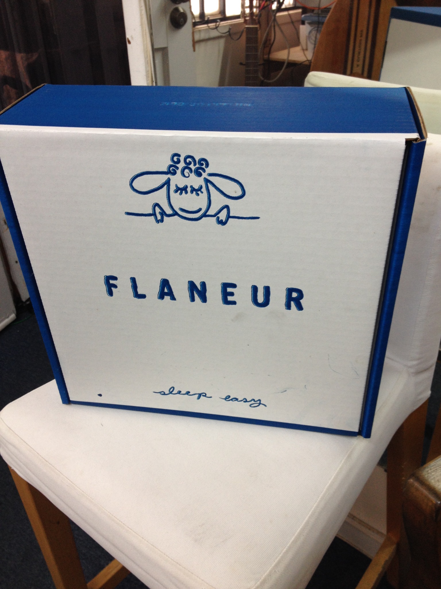 Printed Flaneur corrugated box sample